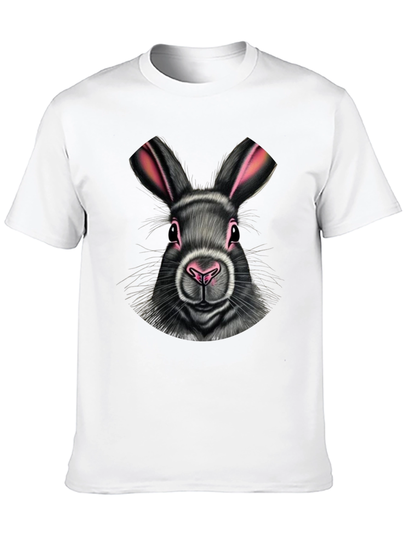 Black Rabbit Graphic Tee - Cute Bunny T-Shirt