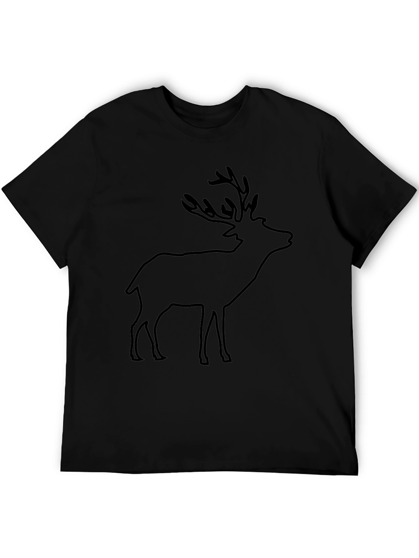 Black Deer Silhouette Tee - Mens Crew Neck