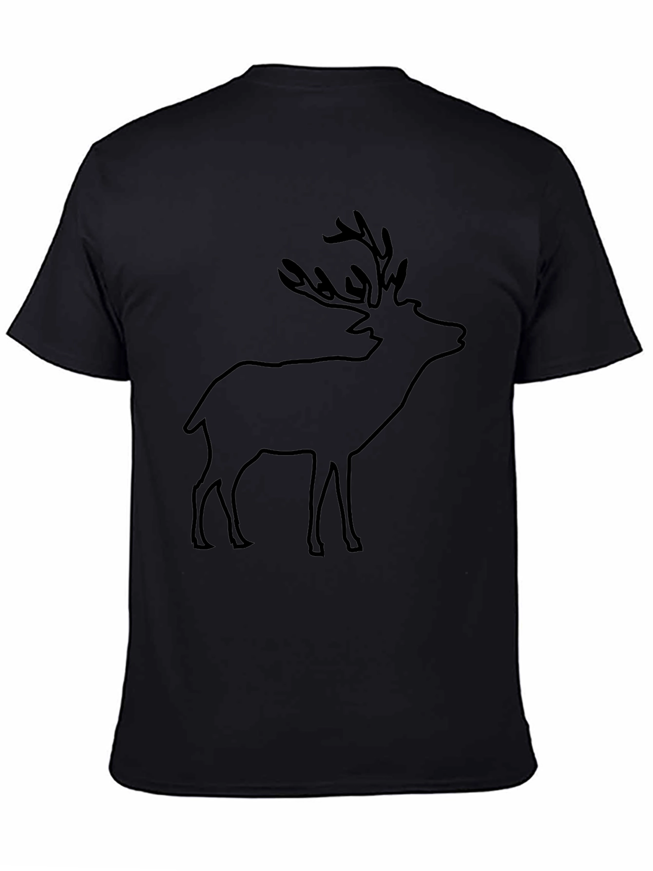 Black Deer Silhouette Tee - Mens Crew Neck