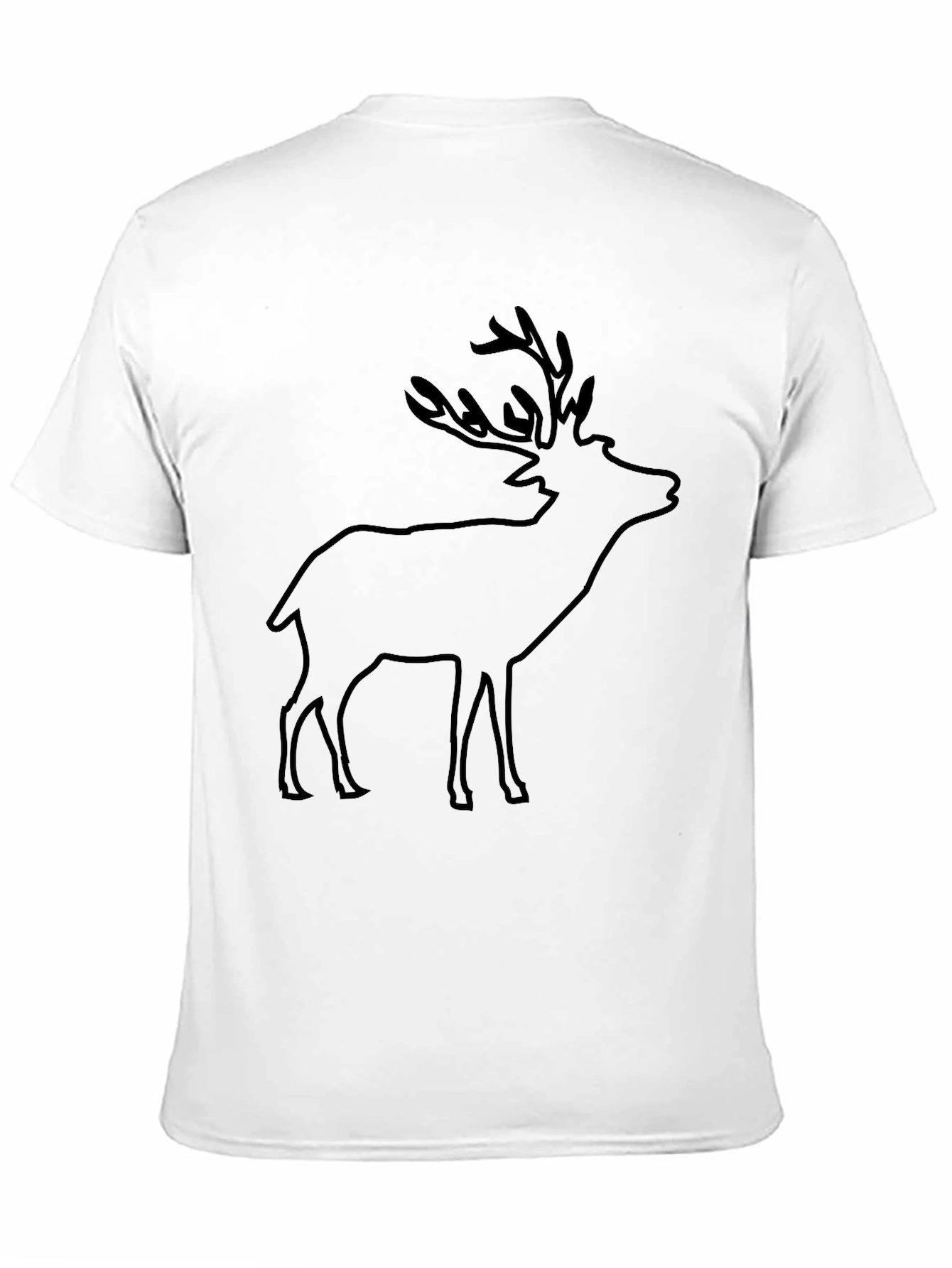 Black Deer Silhouette Tee - Mens Crew Neck