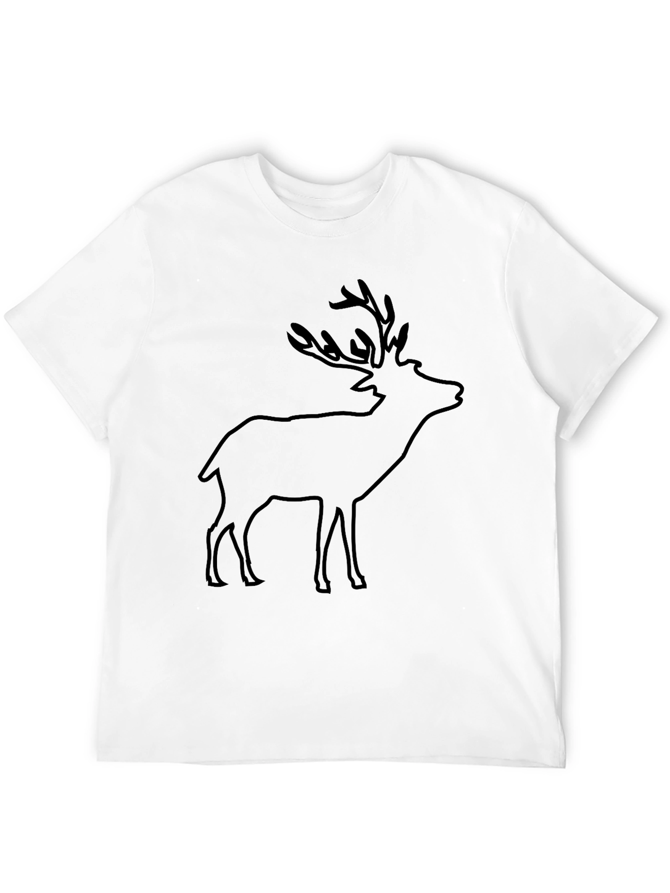 Black Deer Silhouette Tee - Mens Crew Neck