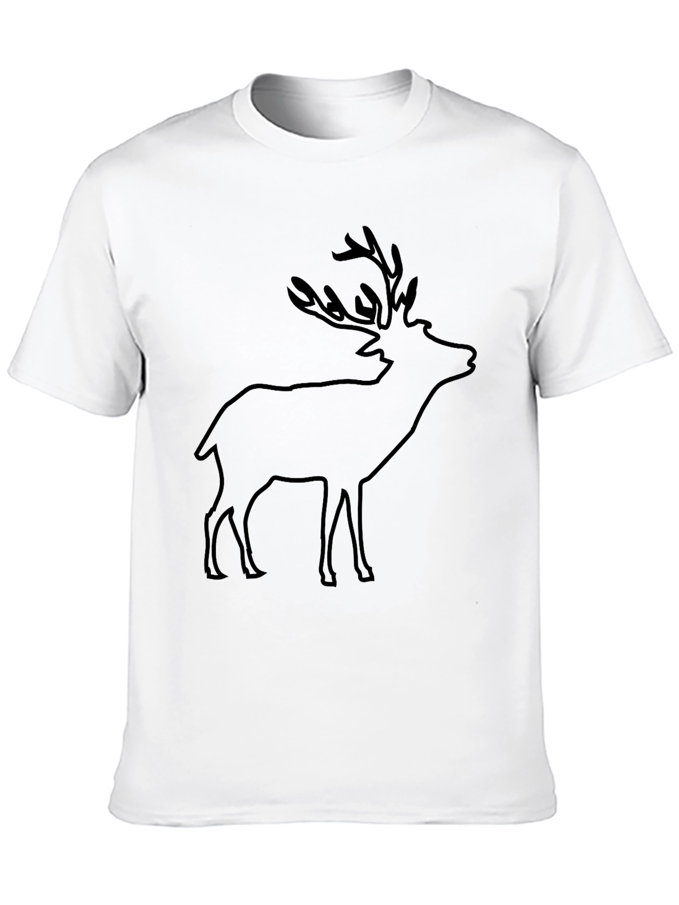 Black Deer Silhouette Tee - Mens Crew Neck