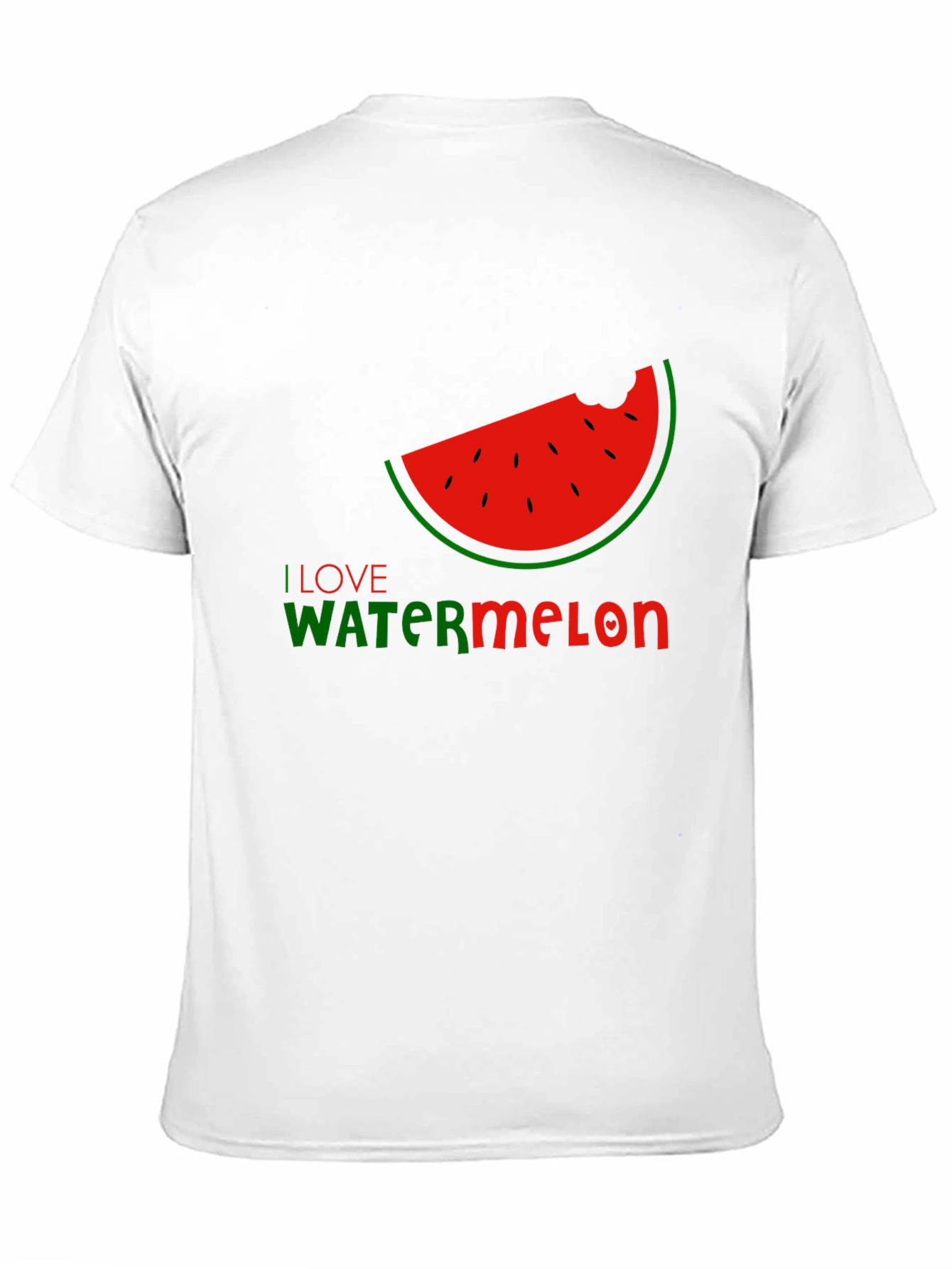 I Love Watermelon Black Graphic T-Shirt
