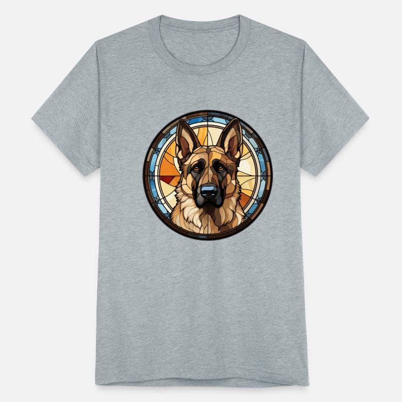 German Shepherd Dog Breed Watercolor Glass