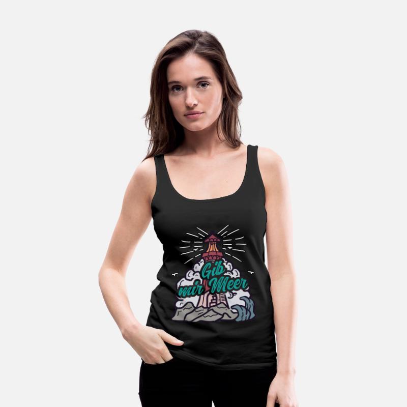 GIB MIR MEER North Sea saying gift lighthouse