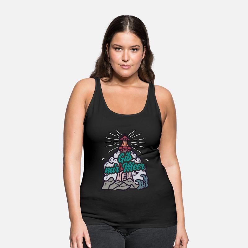 GIB MIR MEER North Sea saying gift lighthouse