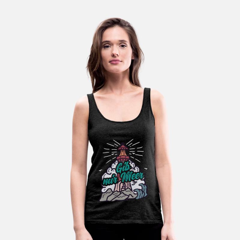 GIB MIR MEER North Sea saying gift lighthouse