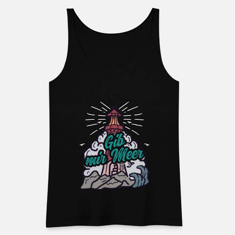 GIB MIR MEER North Sea saying gift lighthouse