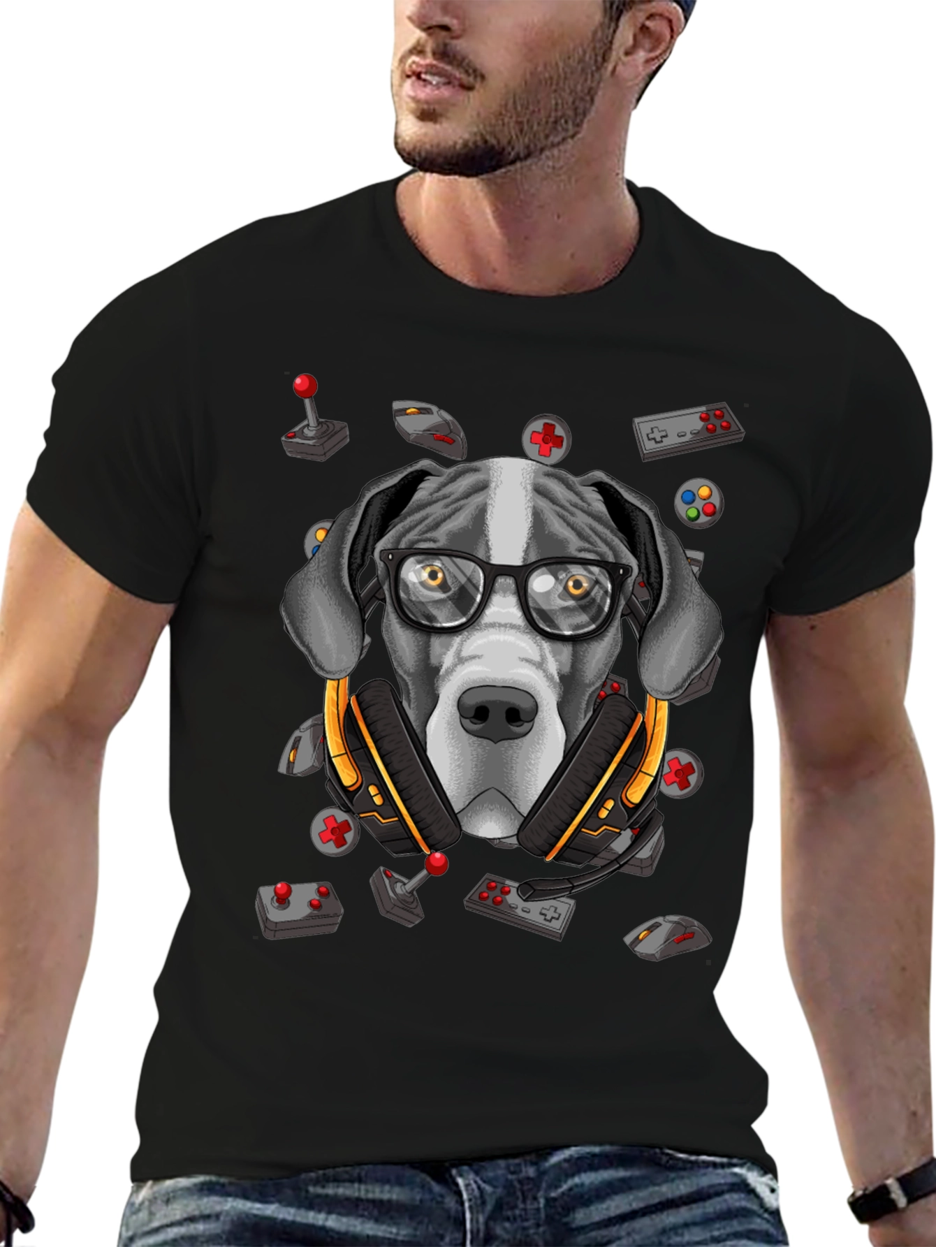 Gamer Dog T-Shirt - Funny Graphic Tee