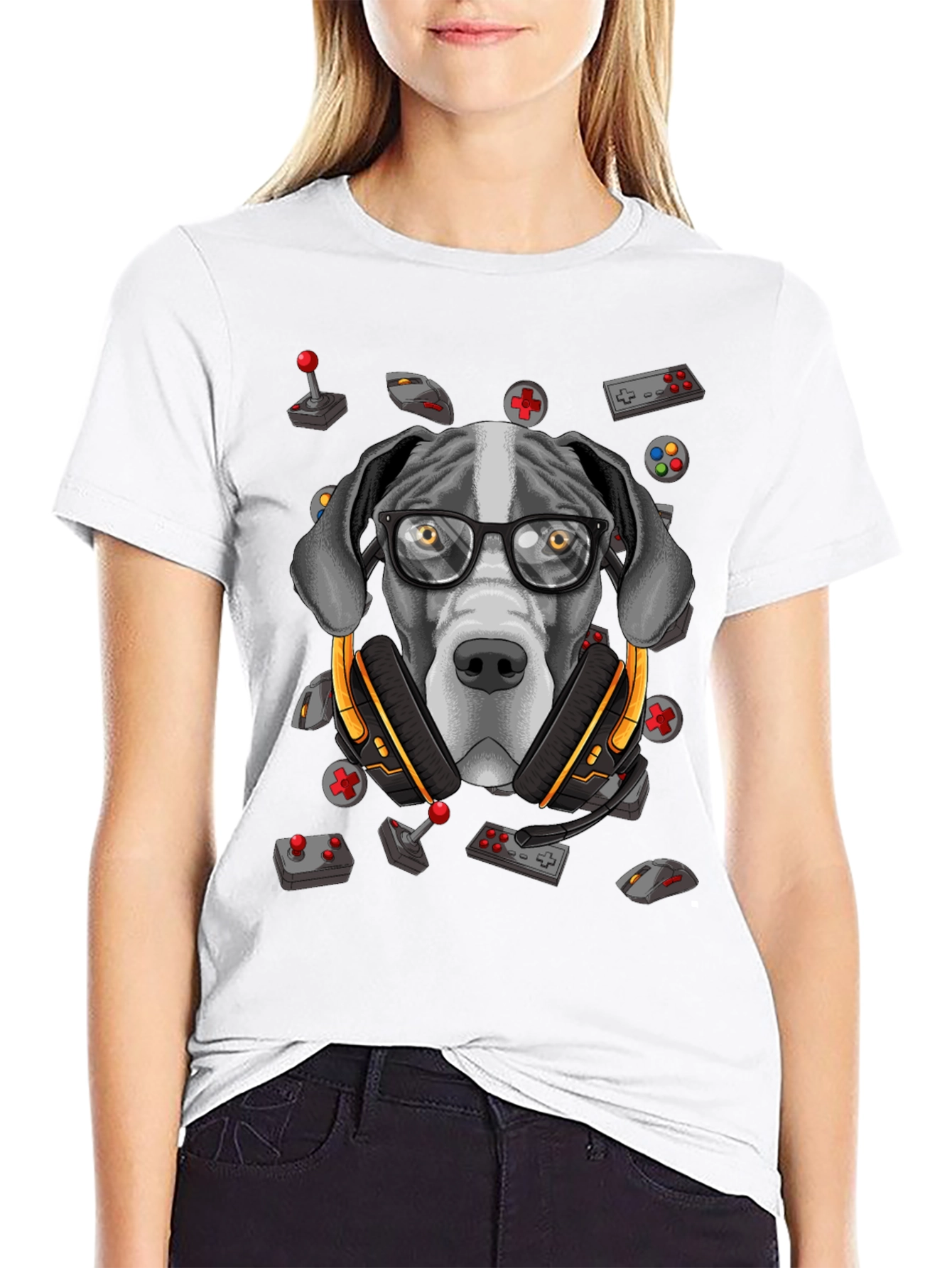 Gamer Dog T-Shirt - Funny Graphic Tee