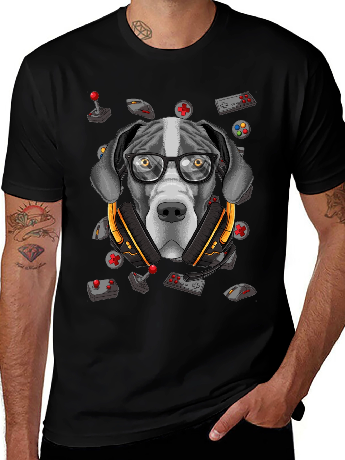 Gamer Dog T-Shirt - Funny Graphic Tee