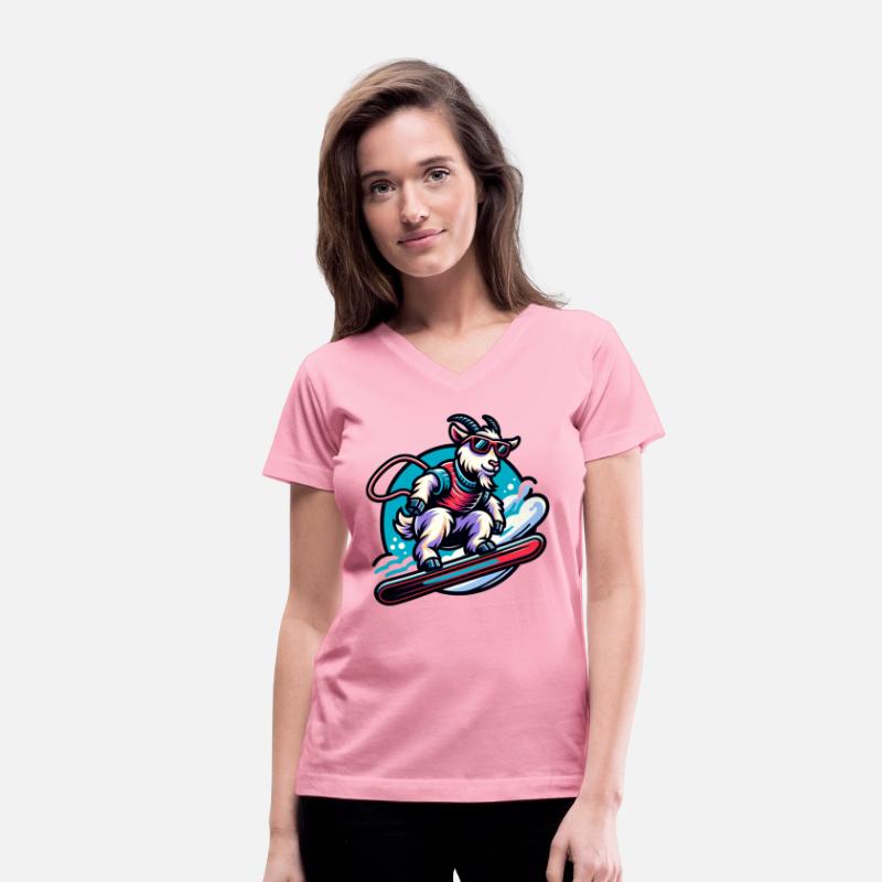 Goat Snowboarder Winter Adventure Design