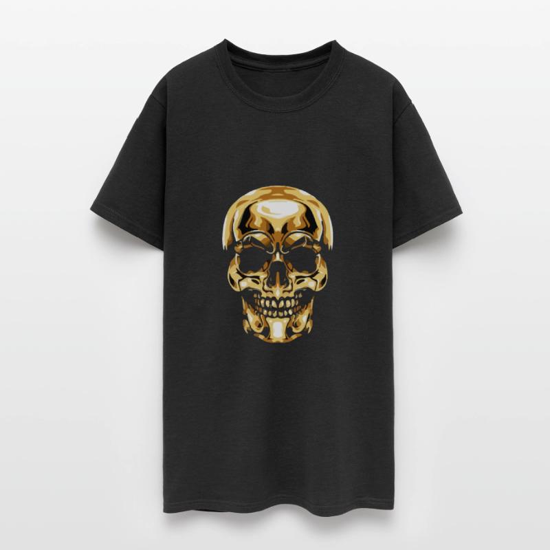 Gold Head Skull Vector