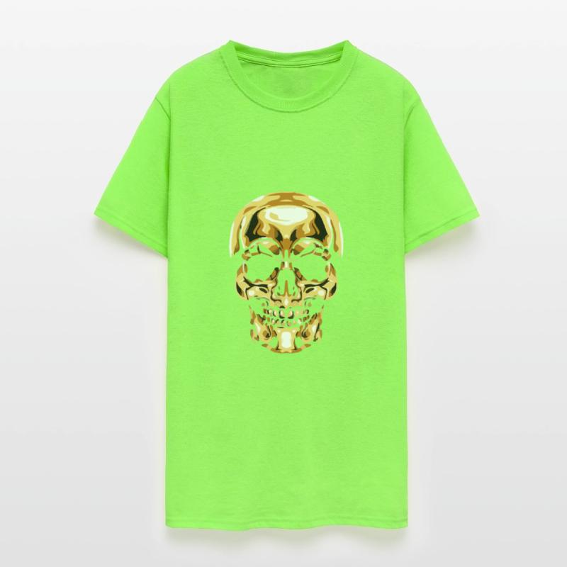 Gold Head Skull Vector