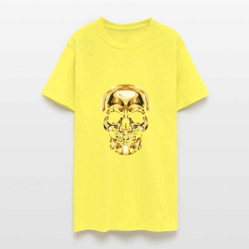 Gold Head Skull Vector