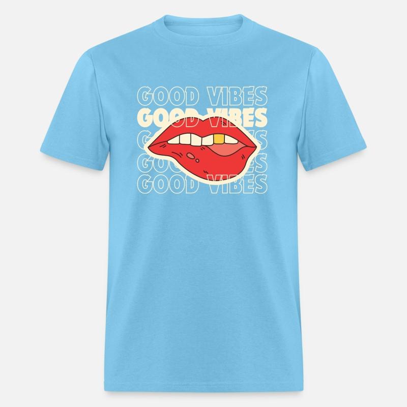 good vibes lips printed tshirt