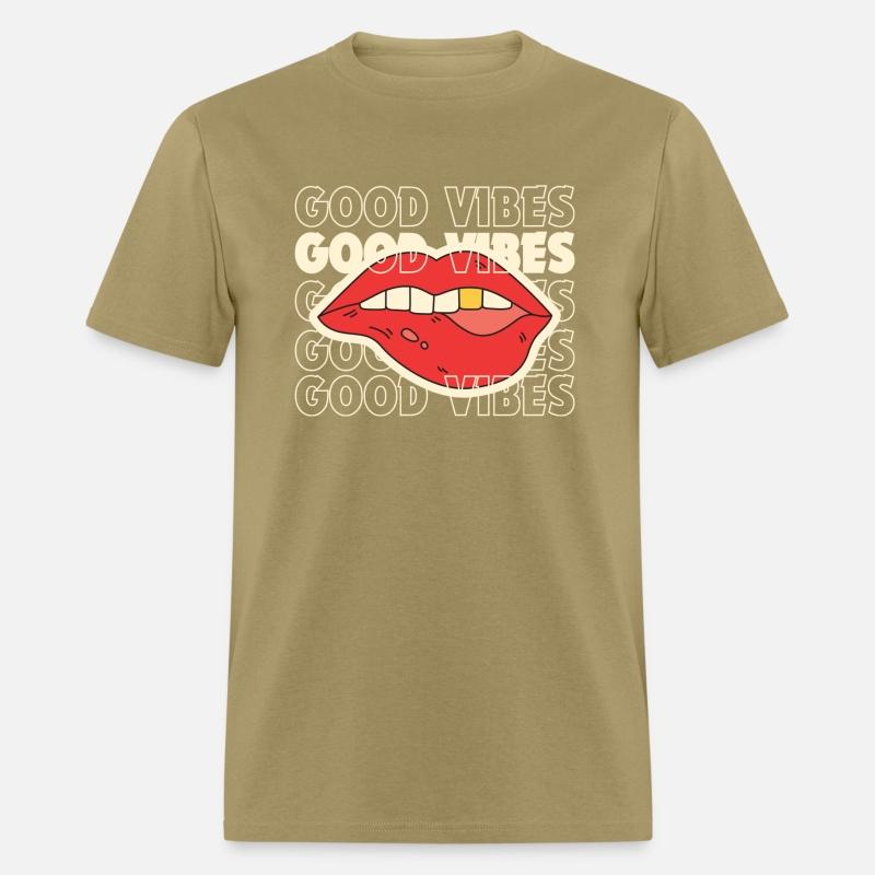 good vibes lips printed tshirt