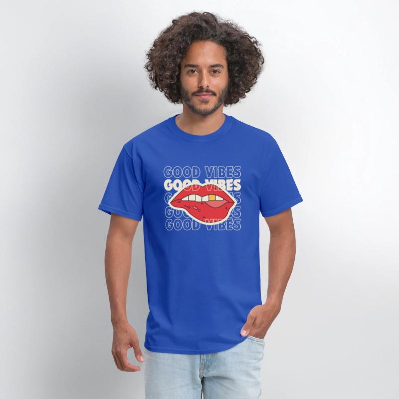 good vibes lips printed tshirt