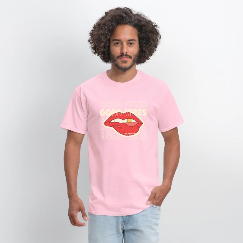 good vibes lips printed tshirt