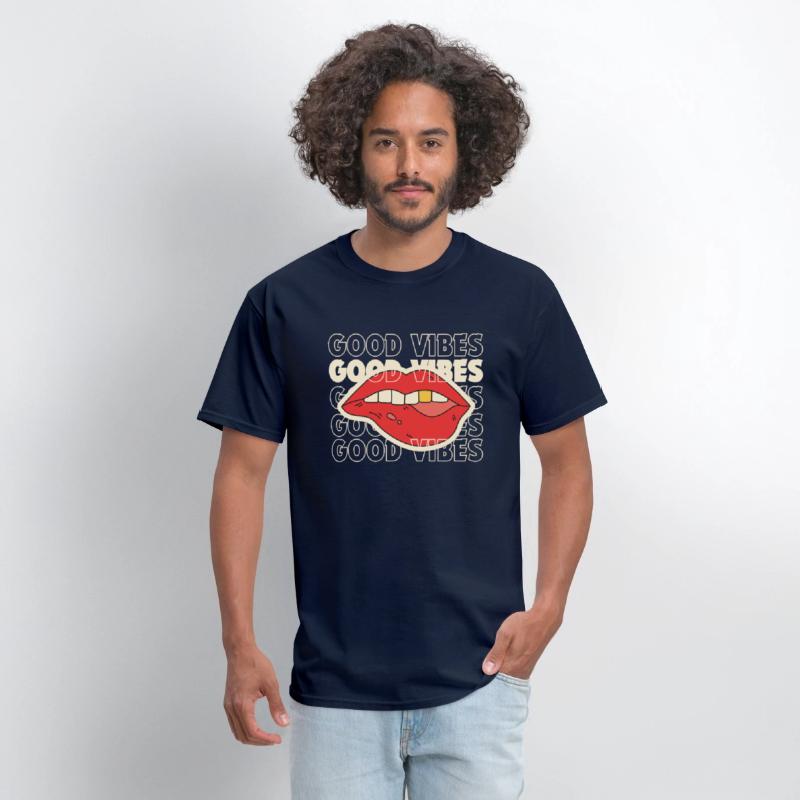 good vibes lips printed tshirt