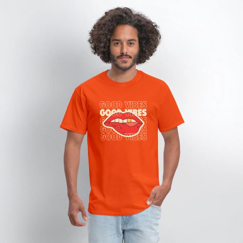 good vibes lips printed tshirt