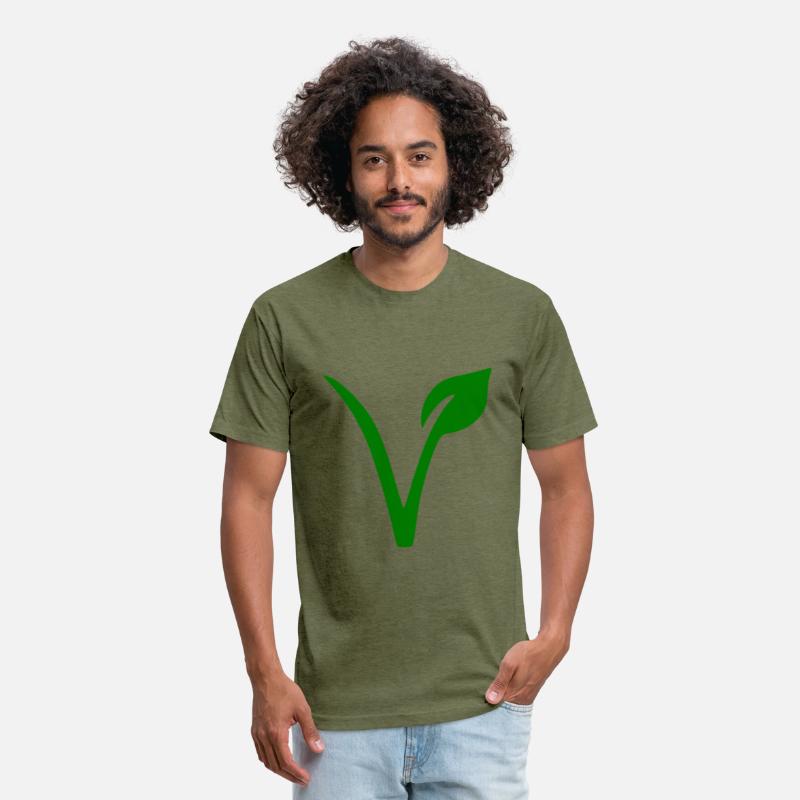 Green V Leaf Vegetarian Vegan Symbol