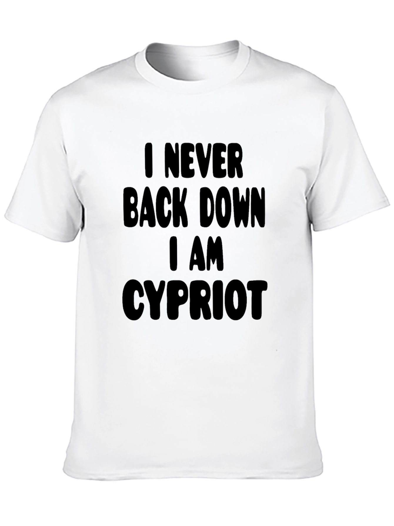 I Never Back Down Cypriot Black T-Shirt