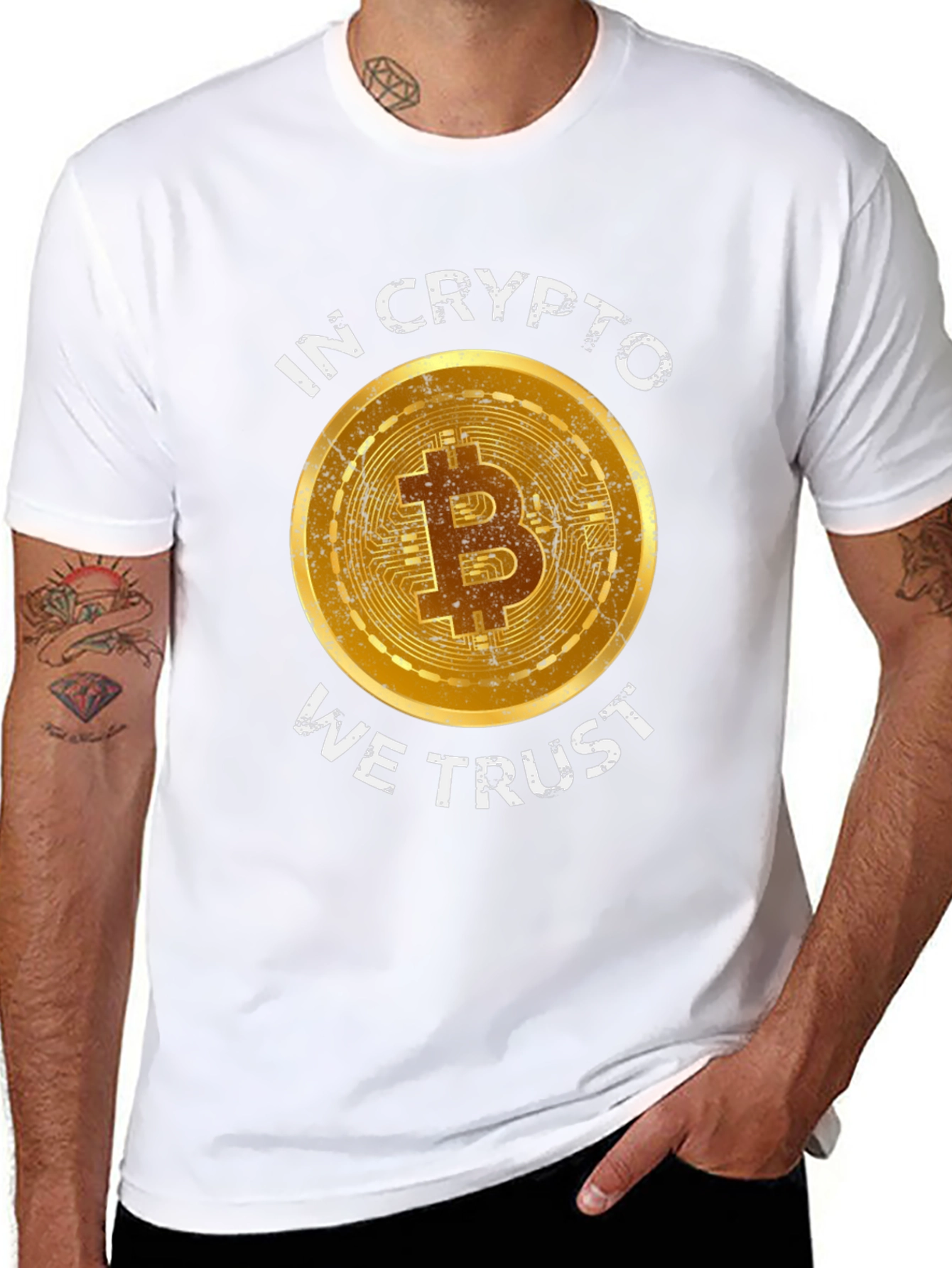 Crypto Enthusiast Bitcoin T-Shirt - In Crypto We Trust