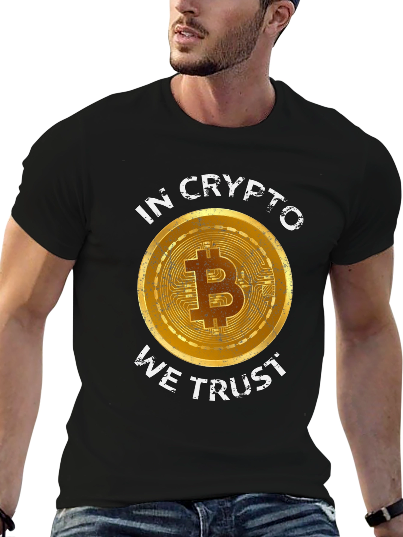 Crypto Enthusiast Bitcoin T-Shirt - In Crypto We Trust