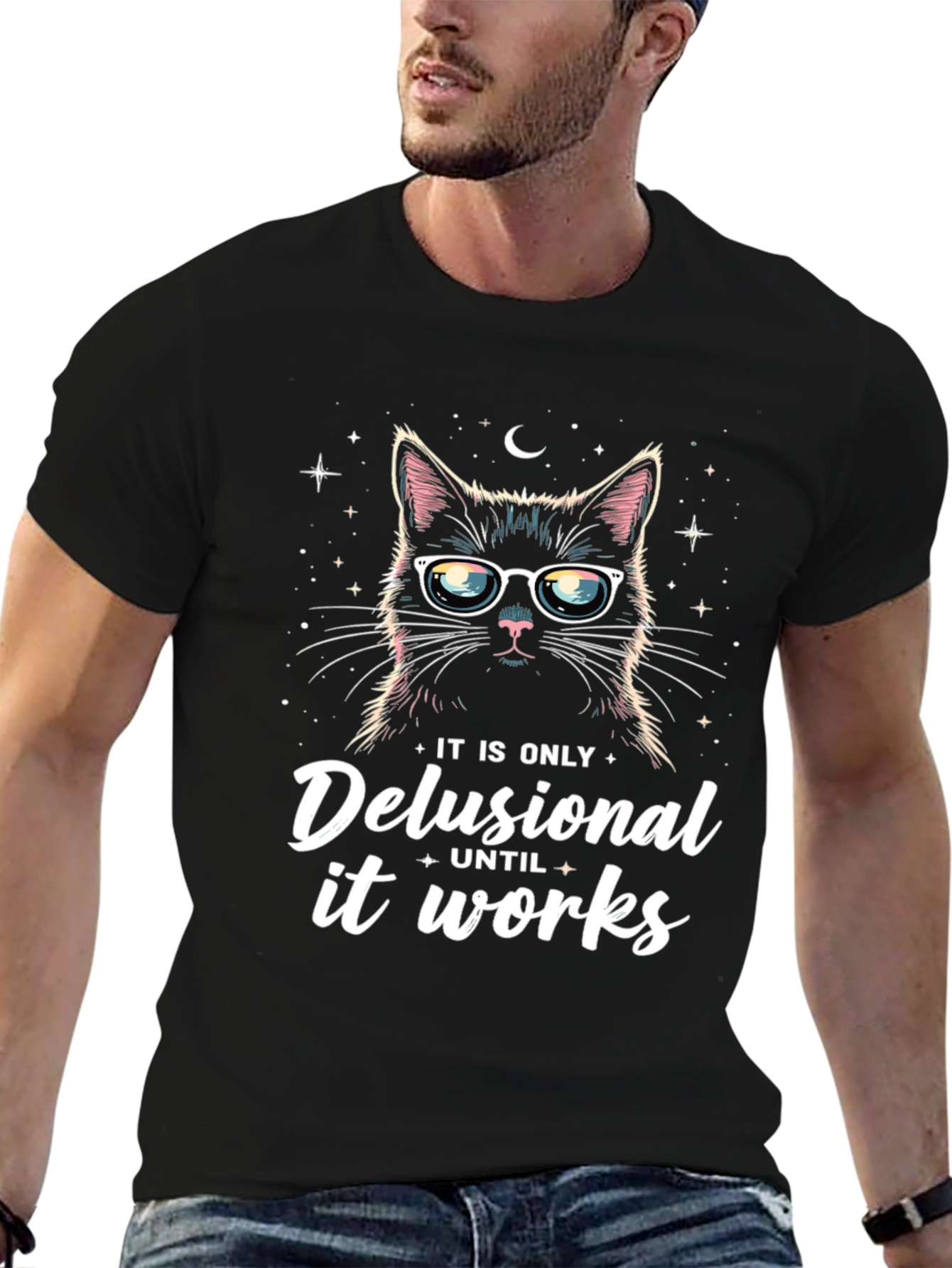 Delusional Cat T-Shirt - Funny Unisex Tee
