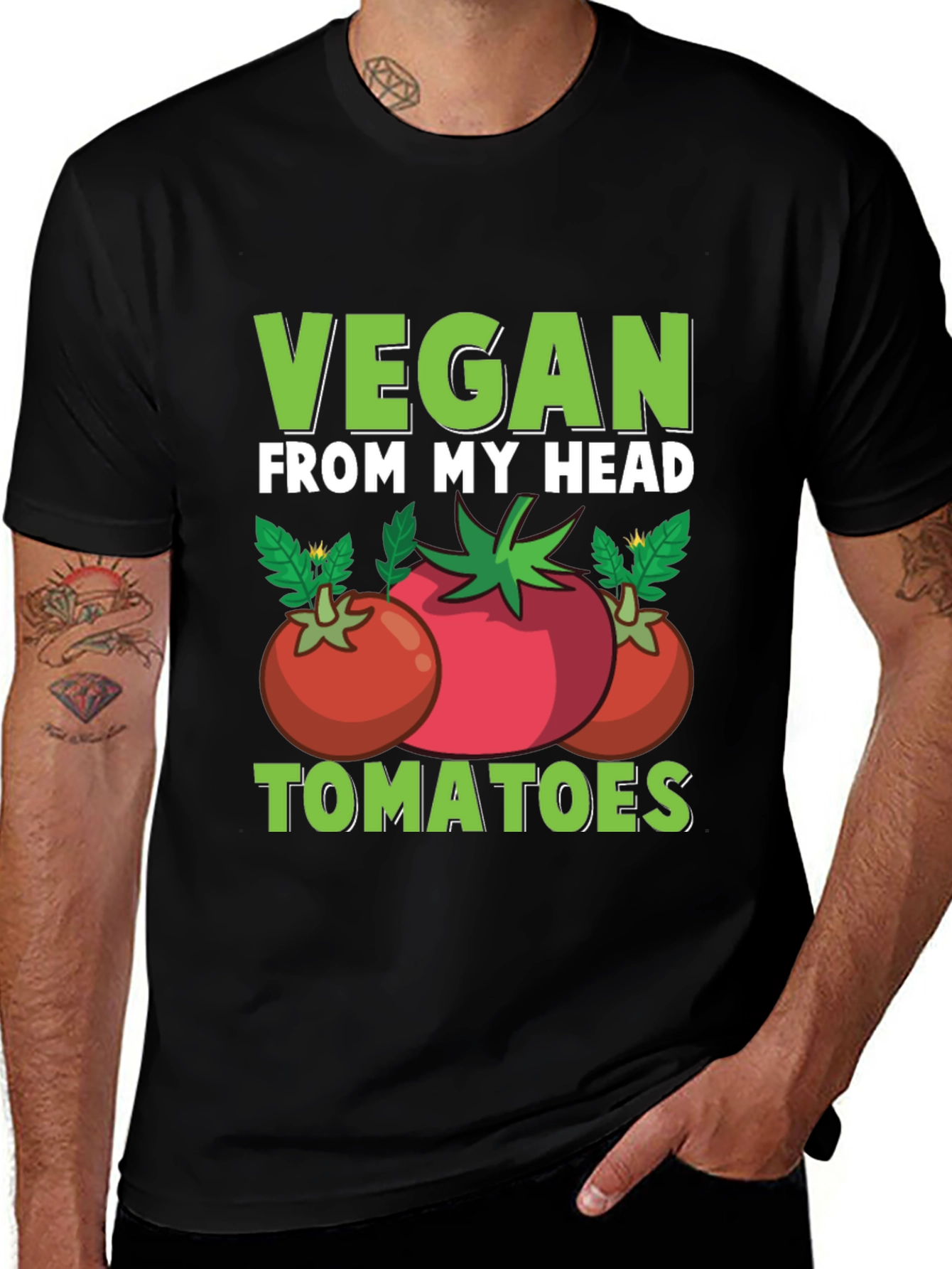 Vegan From My Head Tomatoes T-Shirt