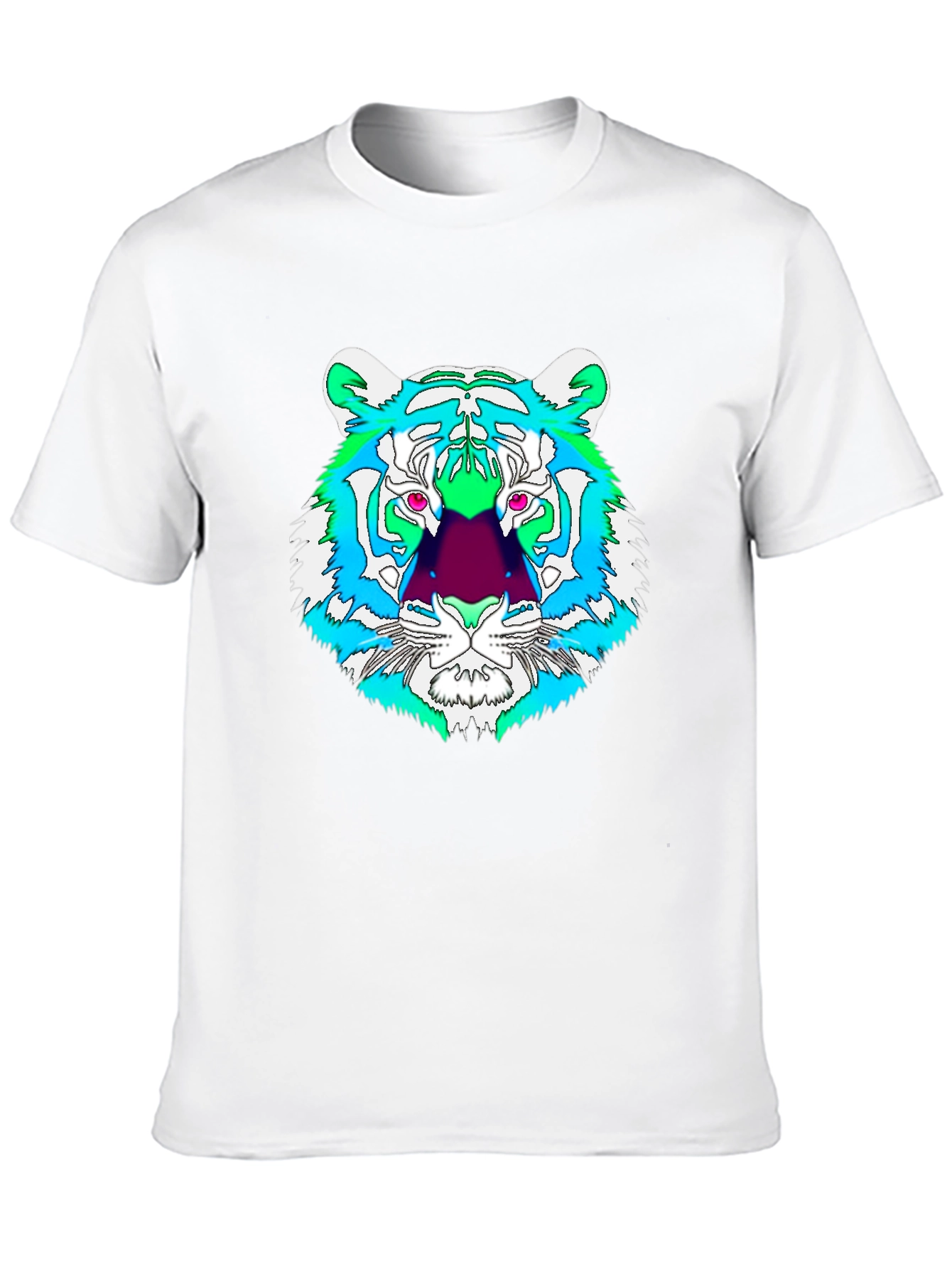 Vibrant Tiger Graphic Tee - Mens Black T-Shirt