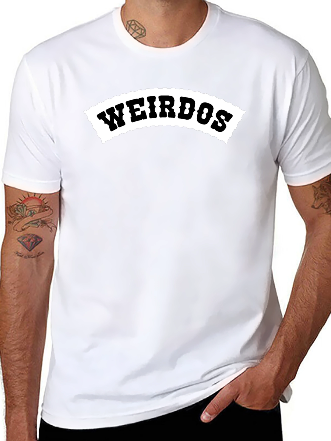 Weirdos Graphic T-Shirt - Black Crew Neck Tee