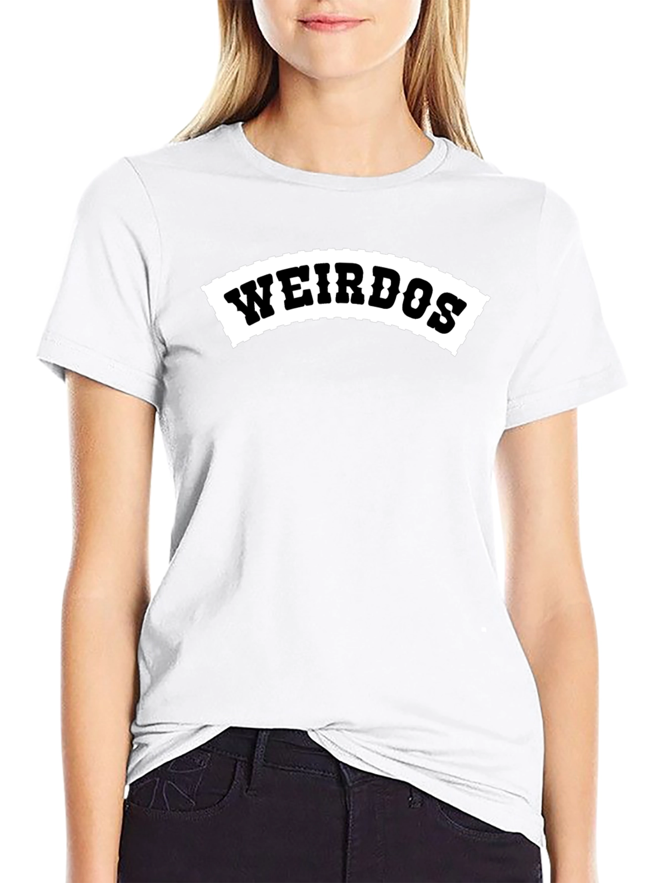 Weirdos Graphic T-Shirt - Black Crew Neck Tee