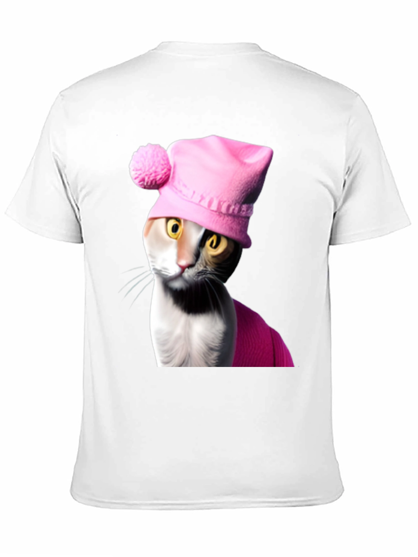 Cat in Pink Hat T-Shirt