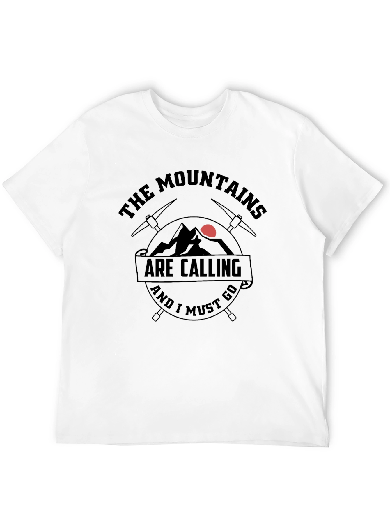 Mountains are Calling Black T-Shirt