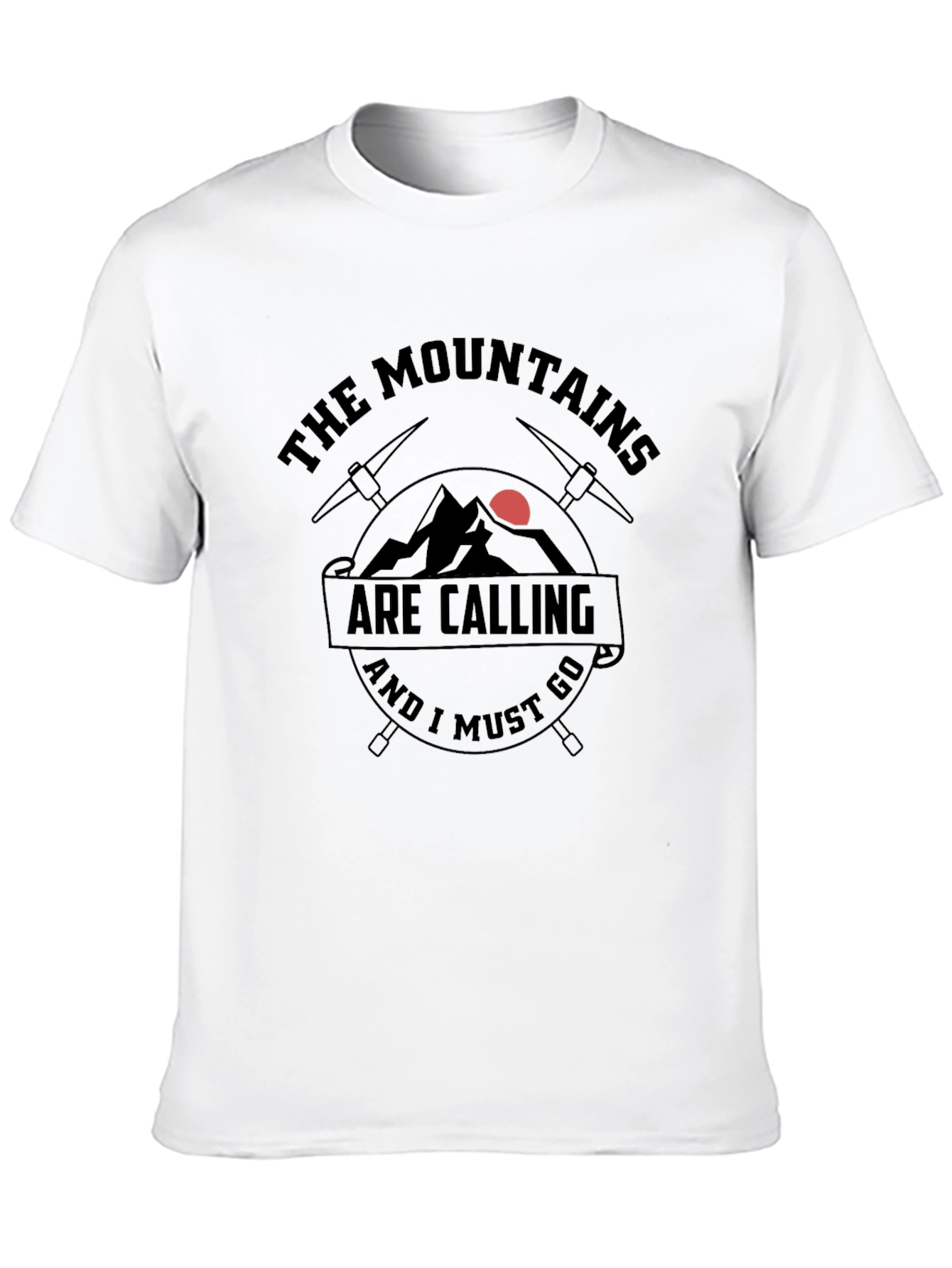 Mountains are Calling Black T-Shirt