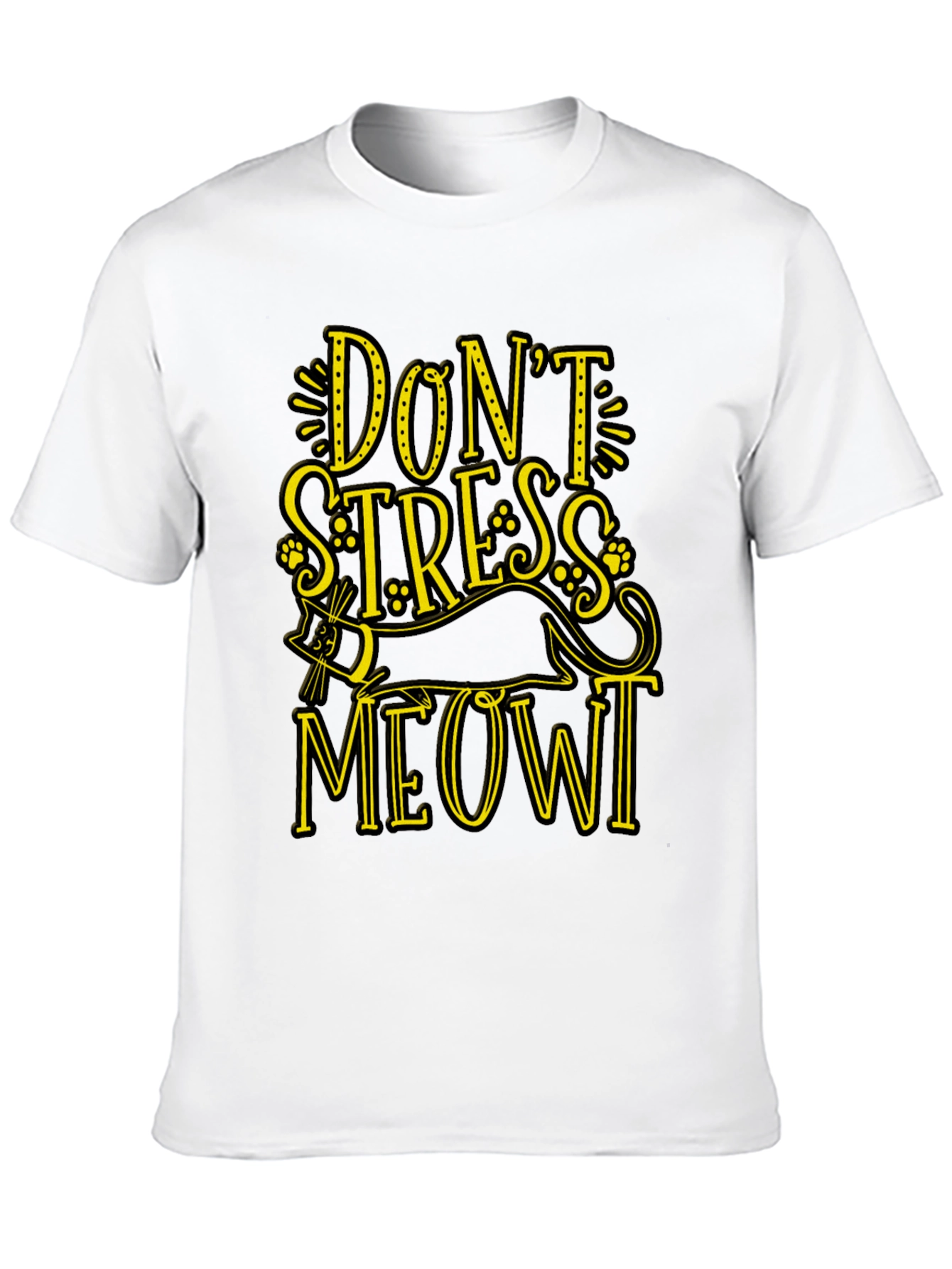Dont Stress Meowt Black Graphic Tee