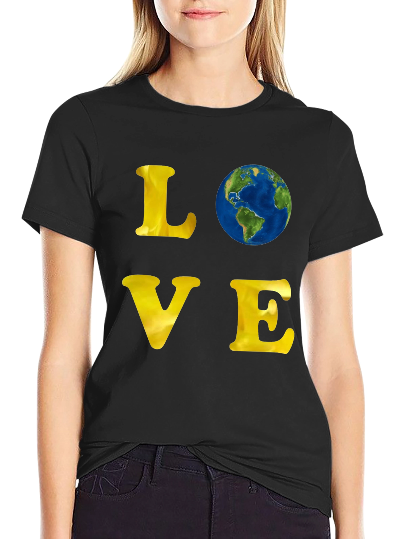 Love Earth Graphic T-Shirt - Black