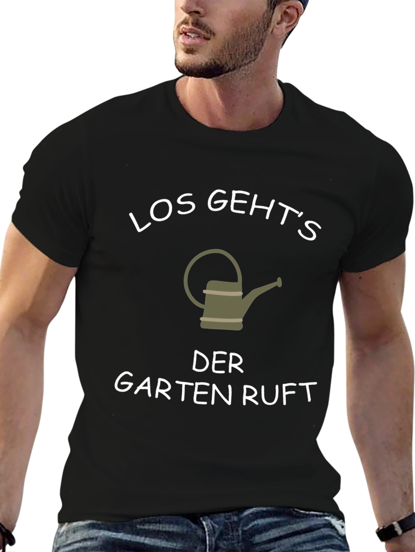 Gardening Time Black Graphic T-Shirt - Los Gehts