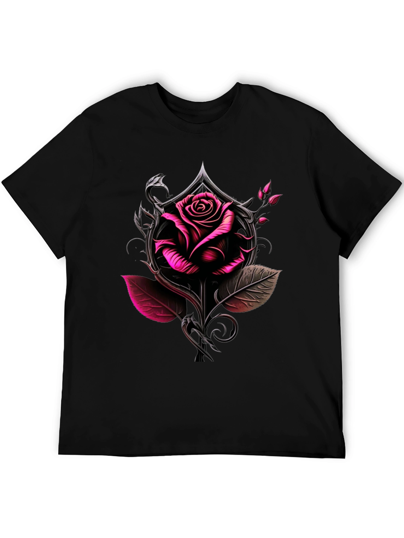Rose & Ace Graphic Tee - Bold Black Shirt