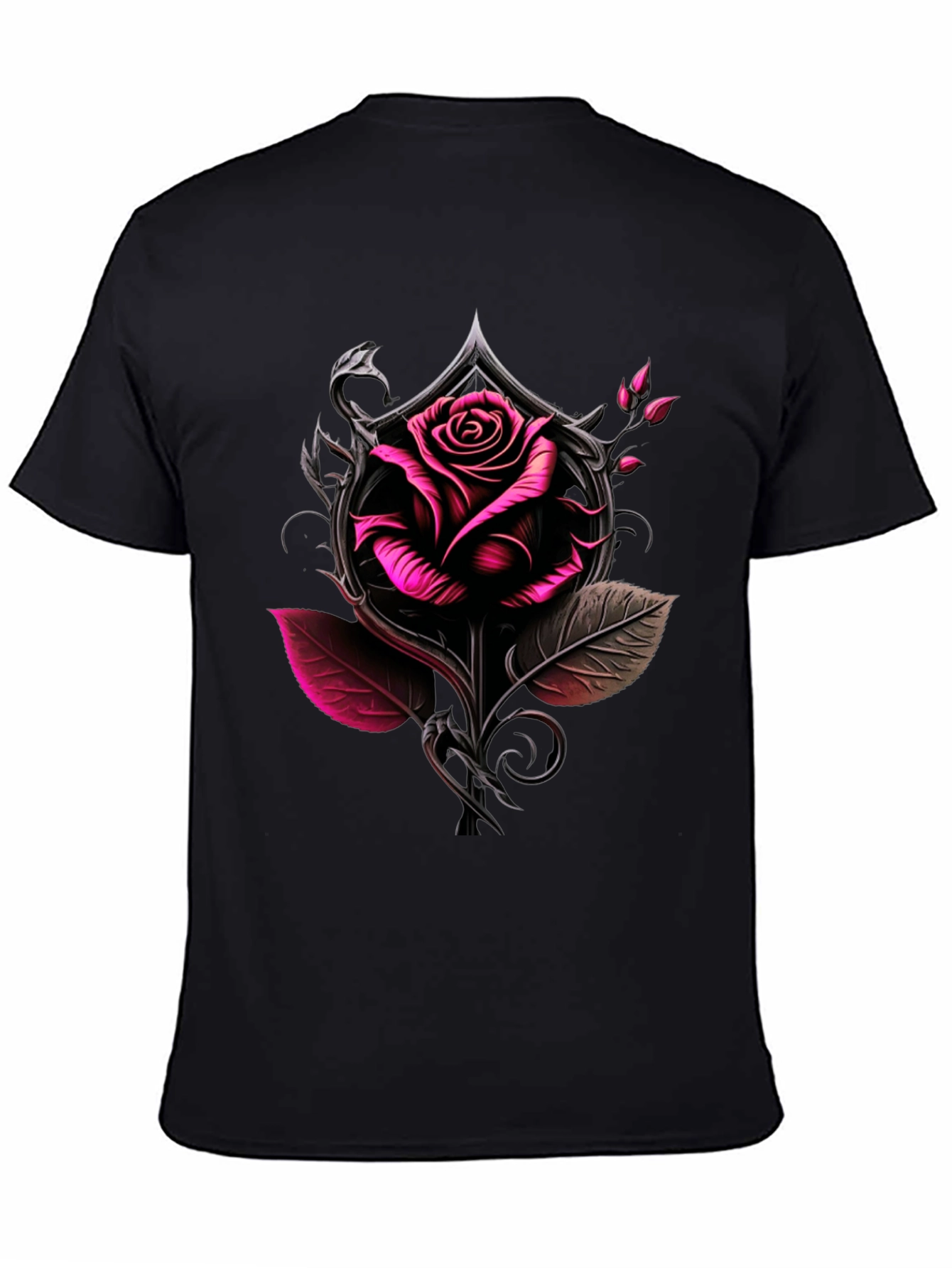 Rose & Ace Graphic Tee - Bold Black Shirt