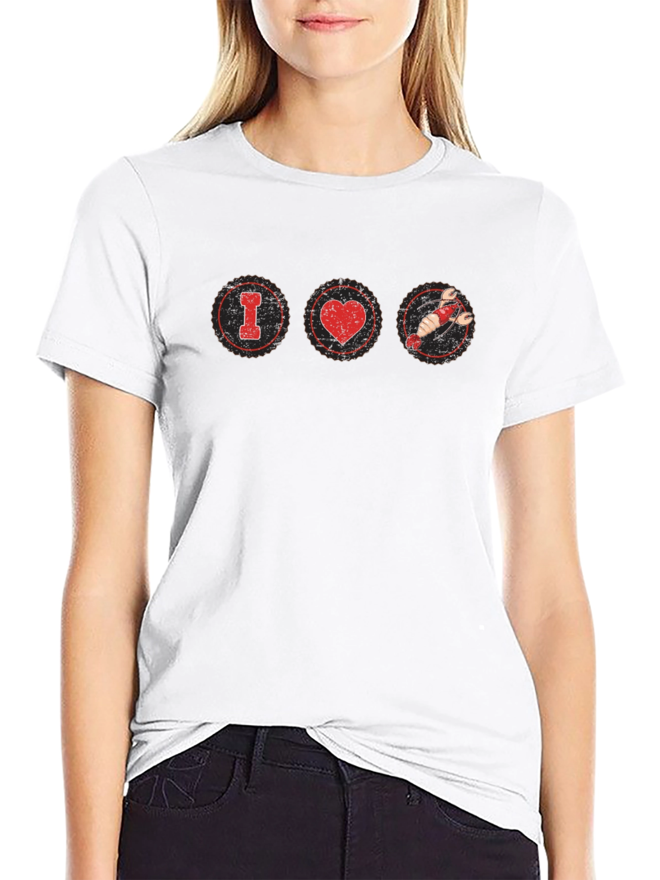 I Heart Lobster Graphic T-Shirt - Black Tee