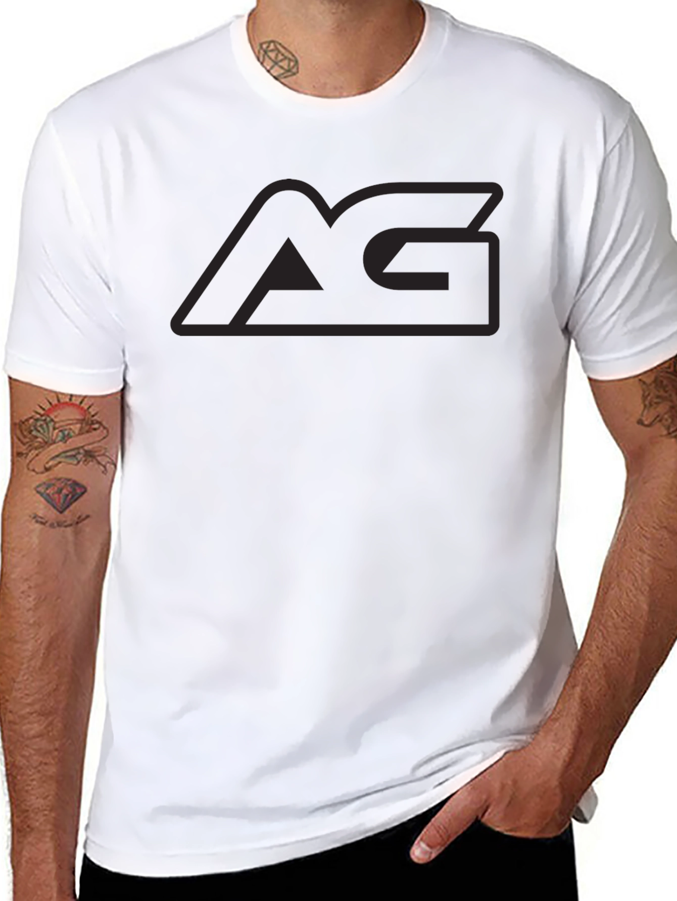 AG Logo Black T-Shirt - Stylish & Comfortable