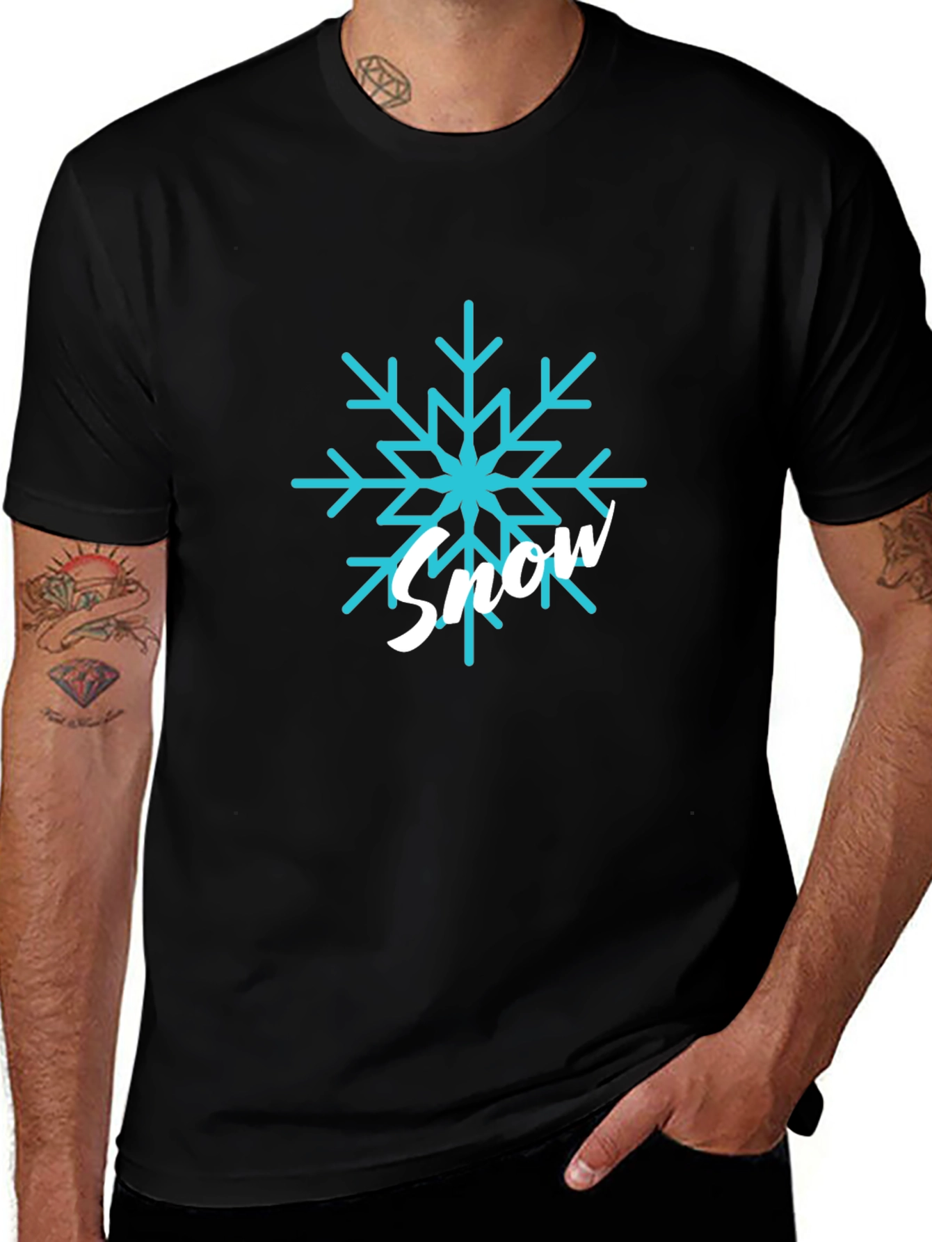 Snowflake Graphic Tee - Stylish Winter Shirt
