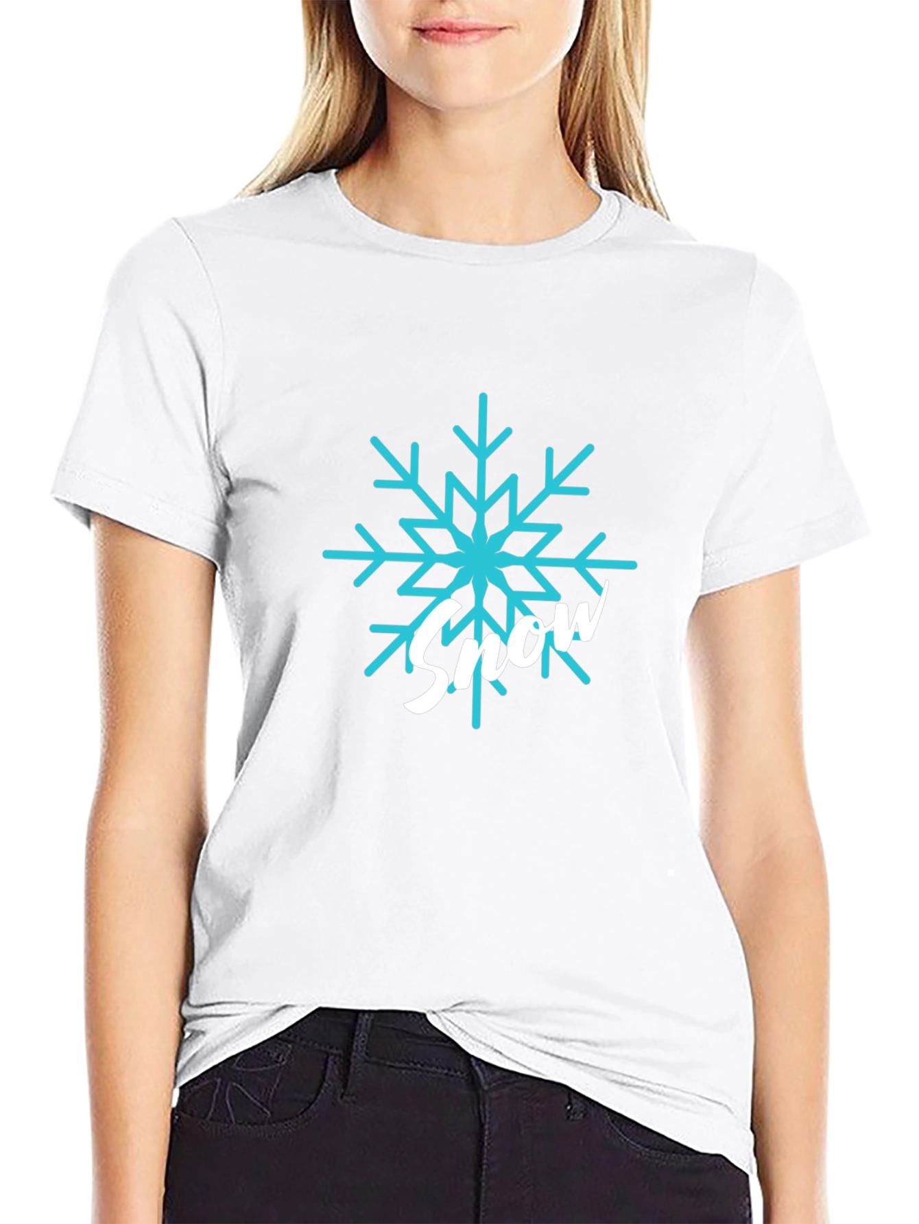 Snowflake Graphic Tee - Stylish Winter Shirt