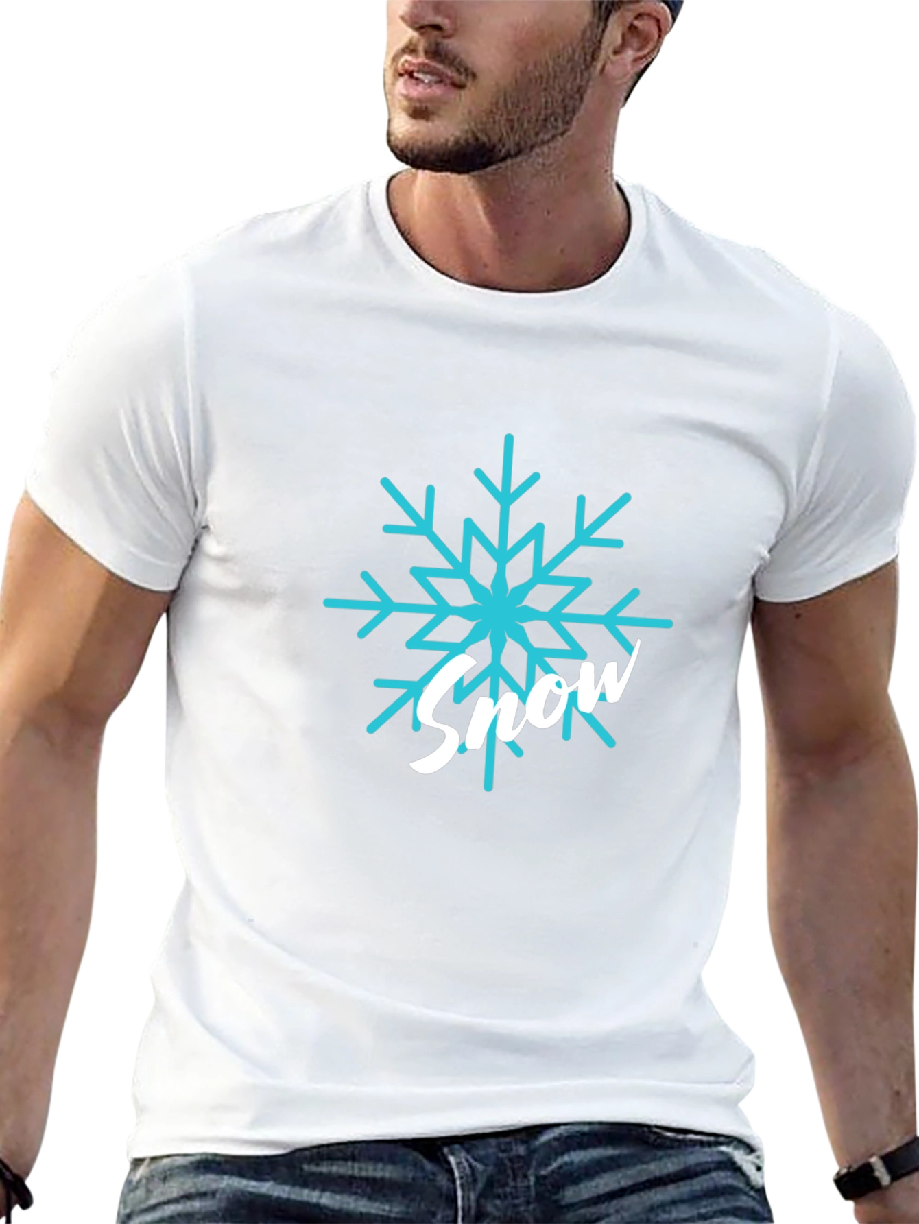 Snowflake Graphic Tee - Stylish Winter Shirt