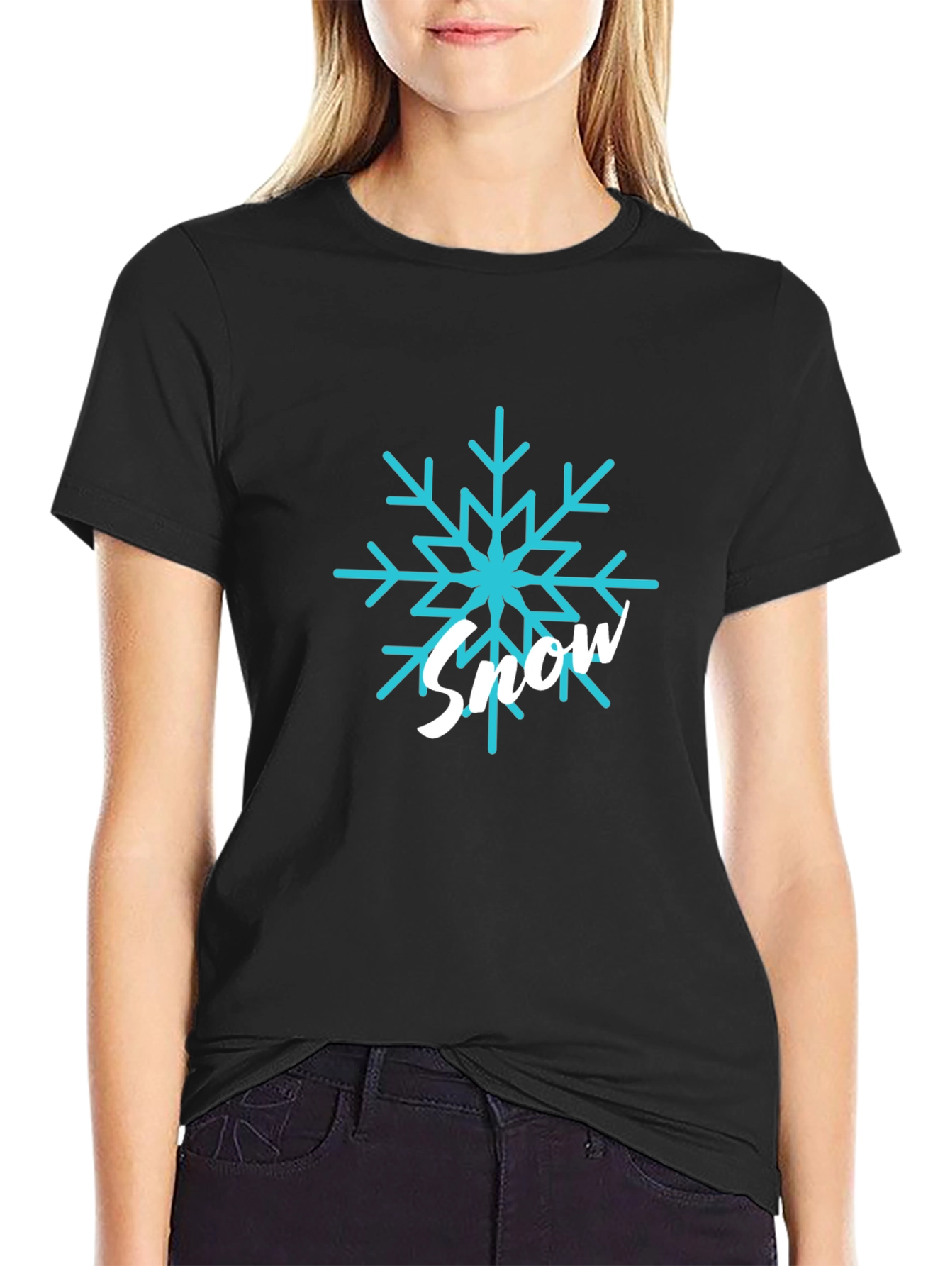 Snowflake Graphic Tee - Stylish Winter Shirt