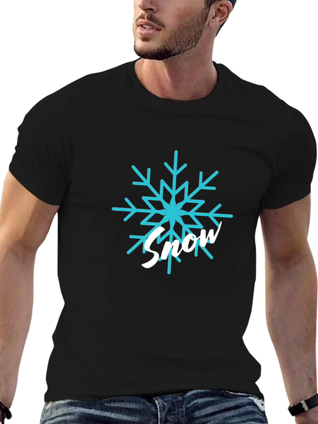 Snowflake Graphic Tee - Stylish Winter Shirt