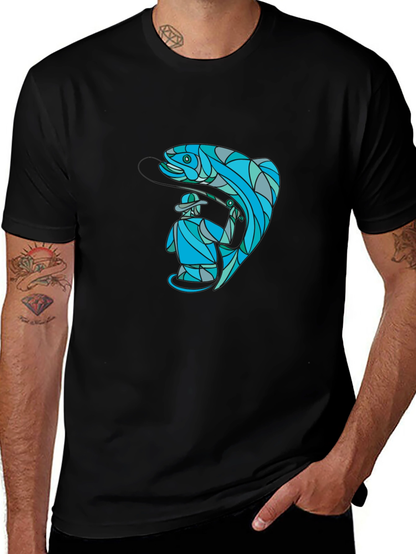Fishing Graphic Tee - Unique Fish Design